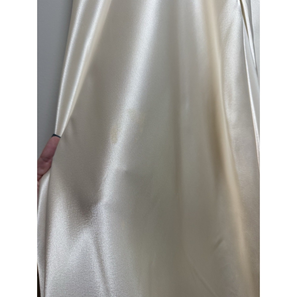 Vintage Victoria's Secret Gold Label Maxi Slip Dress Satin Nightgown Lace Bridal - Picture 9 of 11